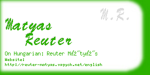 matyas reuter business card